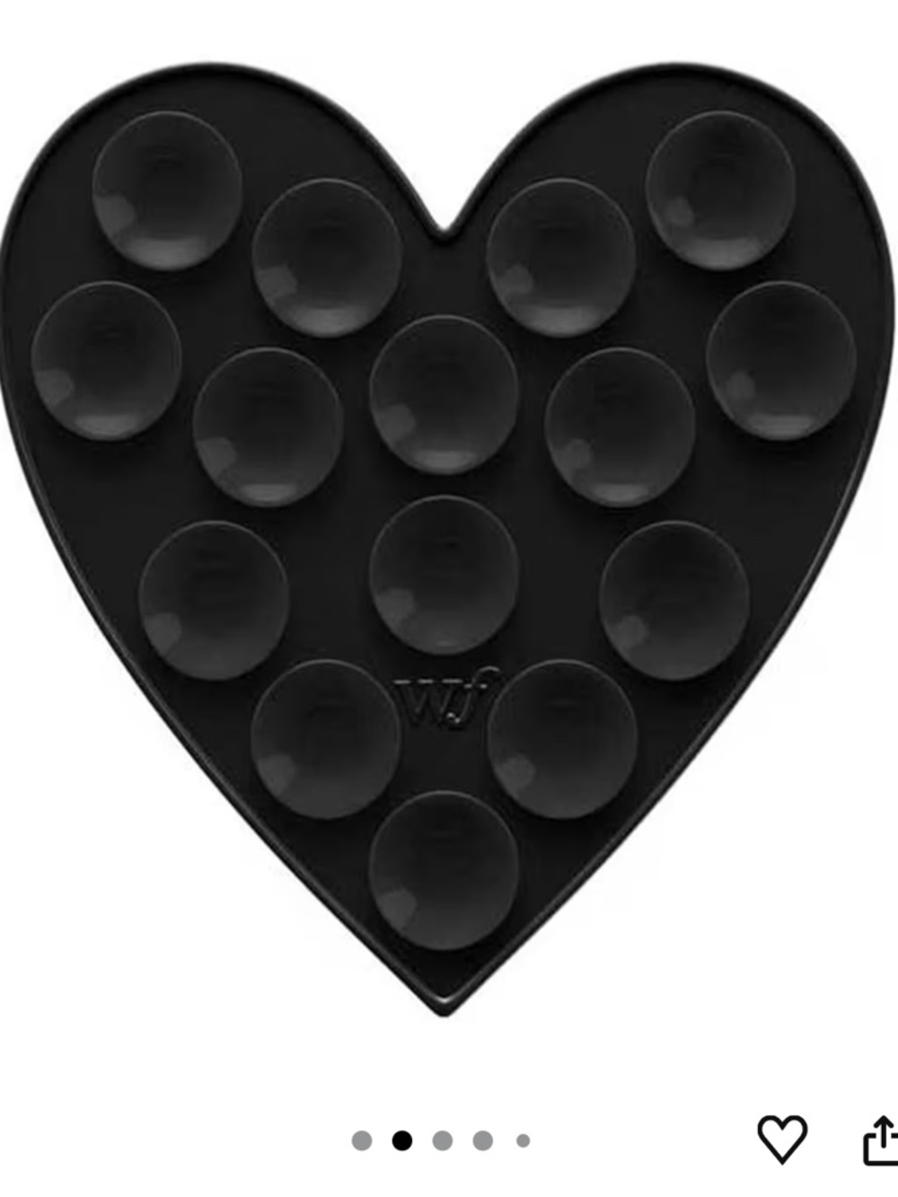 Wildflower black heart double sided suction grip